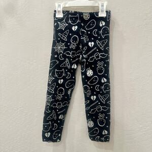 George Halloween Black & Sparkly Silver Leggings